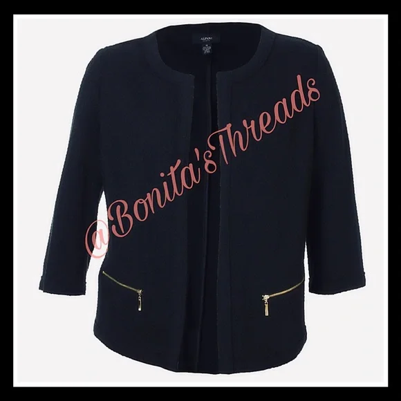 Alfani Women's Plus Jacquard Open Front Jacket 3X NWT - Picture 1 of 8